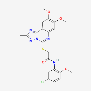 N-(5-chloro-2-methoxyphenyl)-2-((8,9-dimethoxy-2-methyl-[1,2,4]triazolo[1,5-c]quinazolin-5-yl)thio)acetamide