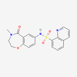 N-(4-methyl-5-oxo-2,3,4,5-tetrahydrobenzo[f][1,4]oxazepin-7-yl)quinoline-8-sulfonamide