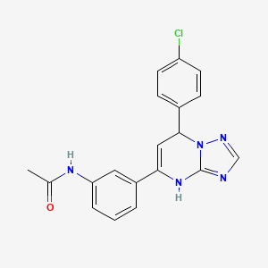 molecular formula C19H16ClN5O B2919812 N-(3-(7-(4-chlorophenyl)-4,7-dihydro-[1,2,4]triazolo[1,5-a]pyrimidin-5-yl)phenyl)acetamide CAS No. 449186-00-9
