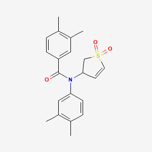 N-(3,4-dimethylphenyl)-N-(1,1-dioxido-2,3-dihydrothiophen-3-yl)-3,4-dimethylbenzamide