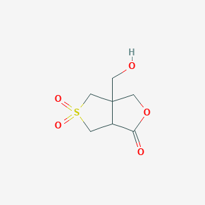 molecular formula C7H10O5S B2919819 6a-(羟甲基)-5,5-二氧代-1,3a,4,6-四氢噻吩并[3,4-c]呋喃-3-酮 CAS No. 2445790-38-3