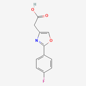 2-[2-(4-Fluorophenyl)-1,3-oxazol-4-yl]acetic acid