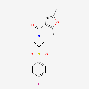 (2,5-Dimethylfuran-3-yl)(3-((4-fluorophenyl)sulfonyl)azetidin-1-yl)methanone