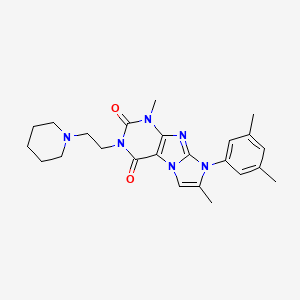 6-(3,5-Dimethylphenyl)-4,7-dimethyl-2-(2-piperidin-1-ylethyl)purino[7,8-a]imidazole-1,3-dione