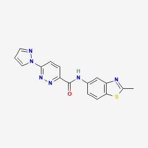 N-(2-methyl-1,3-benzothiazol-5-yl)-6-(1H-pyrazol-1-yl)pyridazine-3-carboxamide