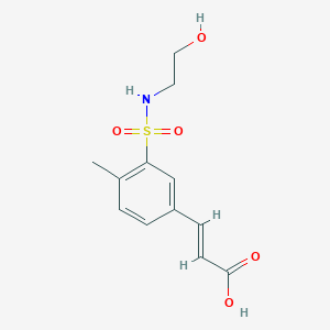 3-(3-{[(2-Hydroxyethyl)amino]sulfonyl}-4-methylphenyl)acrylic acid