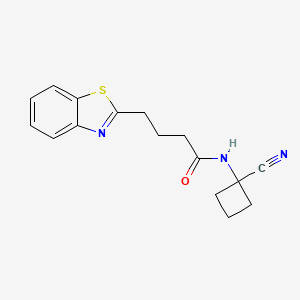 molecular formula C16H17N3OS B2919830 4-(1,3-benzothiazol-2-yl)-N-(1-cyanocyclobutyl)butanamide CAS No. 1355882-68-6