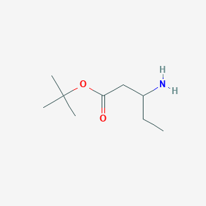 molecular formula C9H19NO2 B2919835 tert-Butyl 3-aminopentanoate CAS No. 1550485-50-1