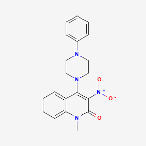 1-methyl-3-nitro-4-(4-phenylpiperazin-1-yl)quinolin-2(1H)-one