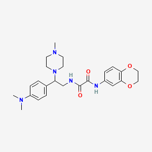 N1-(2,3-dihydrobenzo[b][1,4]dioxin-6-yl)-N2-(2-(4-(dimethylamino)phenyl)-2-(4-methylpiperazin-1-yl)ethyl)oxalamide