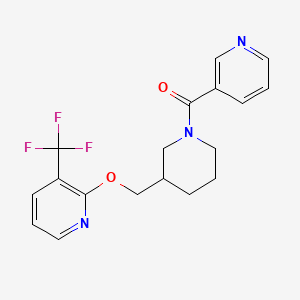 2-{[1-(Pyridine-3-carbonyl)piperidin-3-yl]methoxy}-3-(trifluoromethyl)pyridine