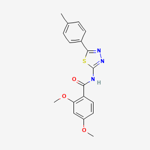 molecular formula C18H17N3O3S B2919845 2,4-dimethoxy-N-(5-(p-tolyl)-1,3,4-thiadiazol-2-yl)benzamide CAS No. 392243-61-7