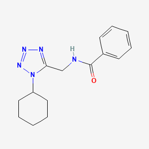 molecular formula C15H19N5O B2919846 N-((1-cyclohexyl-1H-tetrazol-5-yl)methyl)benzamide CAS No. 921103-80-2