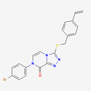 7-(4-bromophenyl)-3-((4-vinylbenzyl)thio)-[1,2,4]triazolo[4,3-a]pyrazin-8(7H)-one