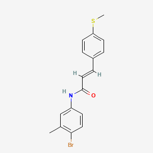 (E)-N-(4-bromo-3-methylphenyl)-3-(4-methylsulfanylphenyl)prop-2-enamide