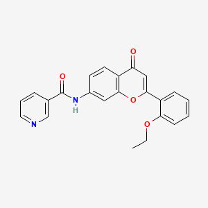 molecular formula C23H18N2O4 B2919862 N-(2-(2-ethoxyphenyl)-4-oxo-4H-chromen-7-yl)nicotinamide CAS No. 923256-63-7