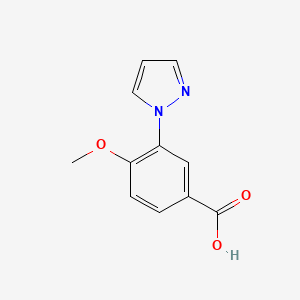 molecular formula C11H10N2O3 B2919869 4-甲氧基-3-(1H-吡唑-1-基)苯甲酸 CAS No. 1368829-85-9