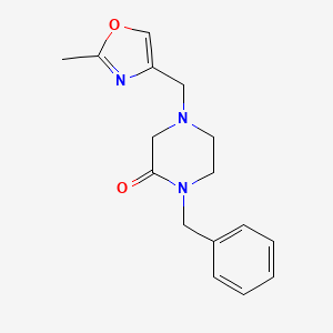 1-Benzyl-4-[(2-methyl-1,3-oxazol-4-yl)methyl]piperazin-2-one