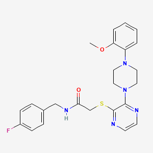 molecular formula C24H26FN5O2S B2919874 5-bromo-N-{2-[butyl(methyl)amino]ethyl}-1-propionylindoline-6-sulfonamide CAS No. 1115932-09-6