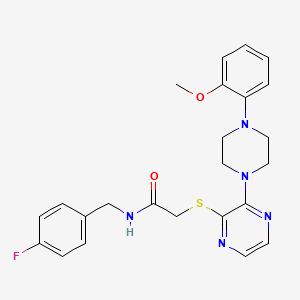 N-[(4-fluorophenyl)methyl]-2-({3-[4-(2-methoxyphenyl)piperazin-1-yl]pyrazin-2-yl}sulfanyl)acetamide