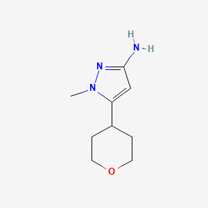 molecular formula C9H15N3O B2919880 1-Methyl-5-(oxan-4-yl)-1h-pyrazol-3-amine CAS No. 1501749-85-4