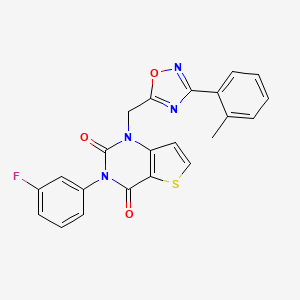 molecular formula C22H15FN4O3S B2919893 2-(2-氟苄基)-8-(哌啶-1-基磺酰基)[1,2,4]三唑并[4,3-a]吡啶-3(2H)-酮 CAS No. 1226435-62-6