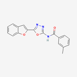 N-[5-(1-benzofuran-2-yl)-1,3,4-oxadiazol-2-yl]-3-methylbenzamide