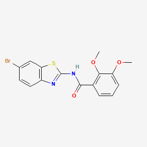 molecular formula C16H13BrN2O3S B2919901 N-(6-bromobenzo[d]thiazol-2-yl)-2,3-dimethoxybenzamide CAS No. 895440-97-8