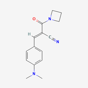 (E)-2-(azetidine-1-carbonyl)-3-[4-(dimethylamino)phenyl]prop-2-enenitrile