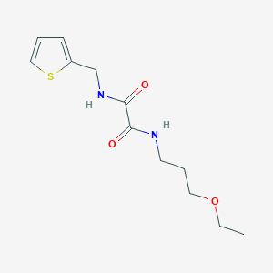 molecular formula C12H18N2O3S B2919906 N1-(3-乙氧基丙基)-N2-(噻吩-2-基甲基)草酰胺 CAS No. 1206999-39-4
