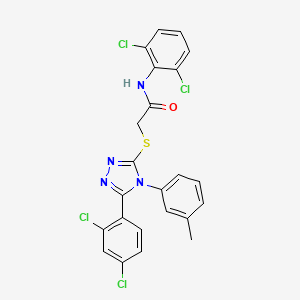 N-(2,6-dichlorophenyl)-2-{[5-(2,4-dichlorophenyl)-4-(3-methylphenyl)-4H-1,2,4-triazol-3-yl]sulfanyl}acetamide