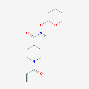 molecular formula C14H22N2O4 B2919923 N-(Oxan-2-yloxy)-1-prop-2-enoylpiperidine-4-carboxamide CAS No. 2361897-20-1