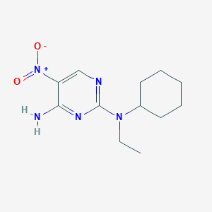 molecular formula C12H19N5O2 B2919930 N2-cyclohexyl-N2-ethyl-5-nitropyrimidine-2,4-diamine CAS No. 1286699-10-2