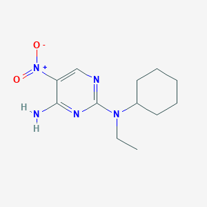 molecular formula C12H19N5O2 B2919930 N2-环己基-N2-乙基-5-硝基嘧啶-2,4-二胺 CAS No. 1286699-10-2