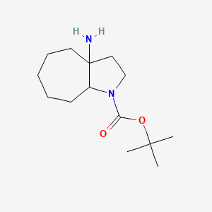 molecular formula C14H26N2O2 B2919932 Tert-butyl 3a-amino-decahydrocyclohepta[b]pyrrole-1-carboxylate CAS No. 2225144-67-0