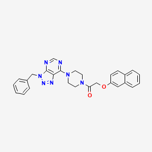 1-(4-(3-benzyl-3H-[1,2,3]triazolo[4,5-d]pyrimidin-7-yl)piperazin-1-yl)-2-(naphthalen-2-yloxy)ethanone