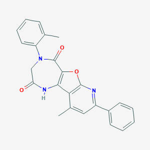 10-methyl-4-(2-methylphenyl)-8-phenyl-3,4-dihydro-1H-pyrido[3',2':4,5]furo[3,2-e][1,4]diazepine-2,5-dione