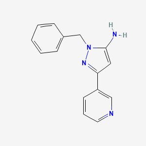 2-Benzyl-5-pyridin-3-ylpyrazol-3-amine