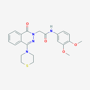 N-(3-cyanophenyl)-4-[(5-cyclopropyl-1,2,4-oxadiazol-3-yl)methyl]-6-methyl-3-oxo-3,4-dihydro-2H-1,4-benzoxazine-7-sulfonamide