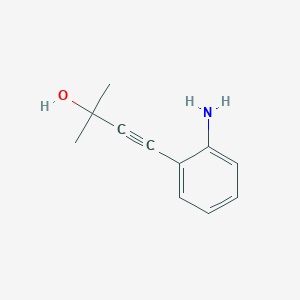 molecular formula C11H13NO B2919953 4-(2-Aminophenyl)-2-methyl-3-butyn-2-ol CAS No. 157869-14-2
