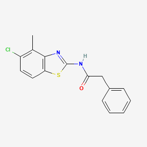 molecular formula C16H13ClN2OS B2919958 N-(5-氯-4-甲基-1,3-苯并噻唑-2-基)-2-苯基乙酰胺 CAS No. 897759-74-9