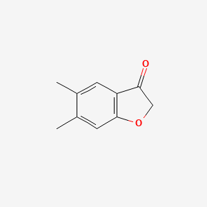 molecular formula C10H10O2 B2919962 5,6-Dimethyl-2,3-dihydro-1-benzofuran-3-one CAS No. 20895-43-6