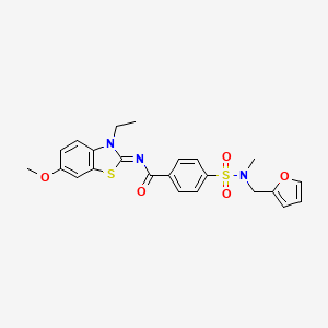 N-(3-ethyl-6-methoxybenzo[d]thiazol-2(3H)-ylidene)-4-(N-(furan-2-ylmethyl)-N-methylsulfamoyl)benzamide