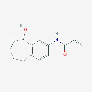 molecular formula C14H17NO2 B2919976 N-(5-Hydroxy-6,7,8,9-tetrahydro-5H-benzo[7]annulen-3-yl)prop-2-enamide CAS No. 2361642-37-5