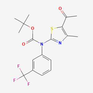 tert-butyl N-(5-acetyl-4-methyl-1,3-thiazol-2-yl)-N-[3-(trifluoromethyl)phenyl]carbamate