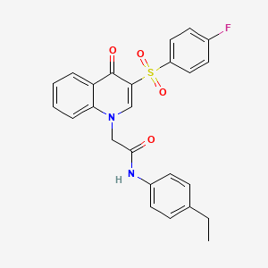 N-(4-ethylphenyl)-2-[3-(4-fluorophenyl)sulfonyl-4-oxoquinolin-1-yl]acetamide