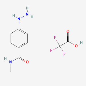 molecular formula C10H12F3N3O3 B2919985 4-hydrazinyl-N-methylbenzamide trifluoroacetic acid CAS No. 2155855-82-4