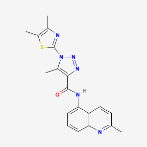 1-(4,5-dimethylthiazol-2-yl)-5-methyl-N-(2-methylquinolin-5-yl)-1H-1,2,3-triazole-4-carboxamide
