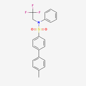 molecular formula C21H18F3NO2S B2919992 4'-methyl-N-phenyl-N-(2,2,2-trifluoroethyl)-[1,1'-biphenyl]-4-sulfonamide CAS No. 690644-37-2