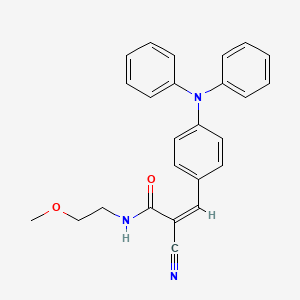 (Z)-2-Cyano-N-(2-methoxyethyl)-3-[4-(N-phenylanilino)phenyl]prop-2-enamide